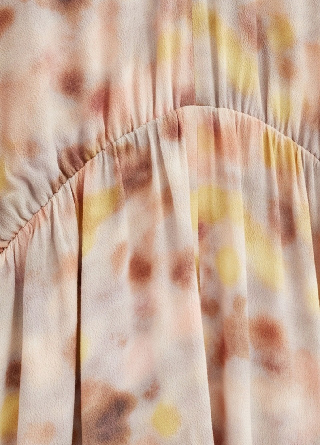 Бежевое кэжуал платье а-силуэт Cos с абстрактным узором
