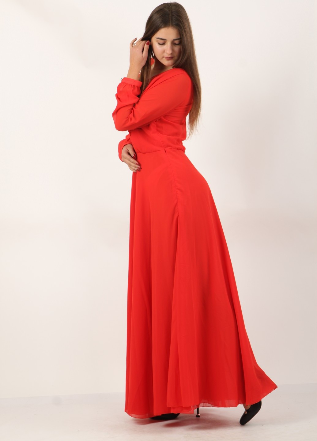 Красное вечернее платье Enna Levoni однотонное
