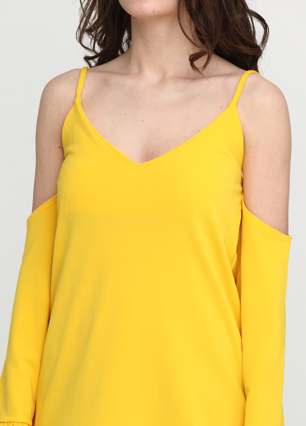 Жовтий кежуал плаття, сукня а-силует Boohoo Boutique однотонна