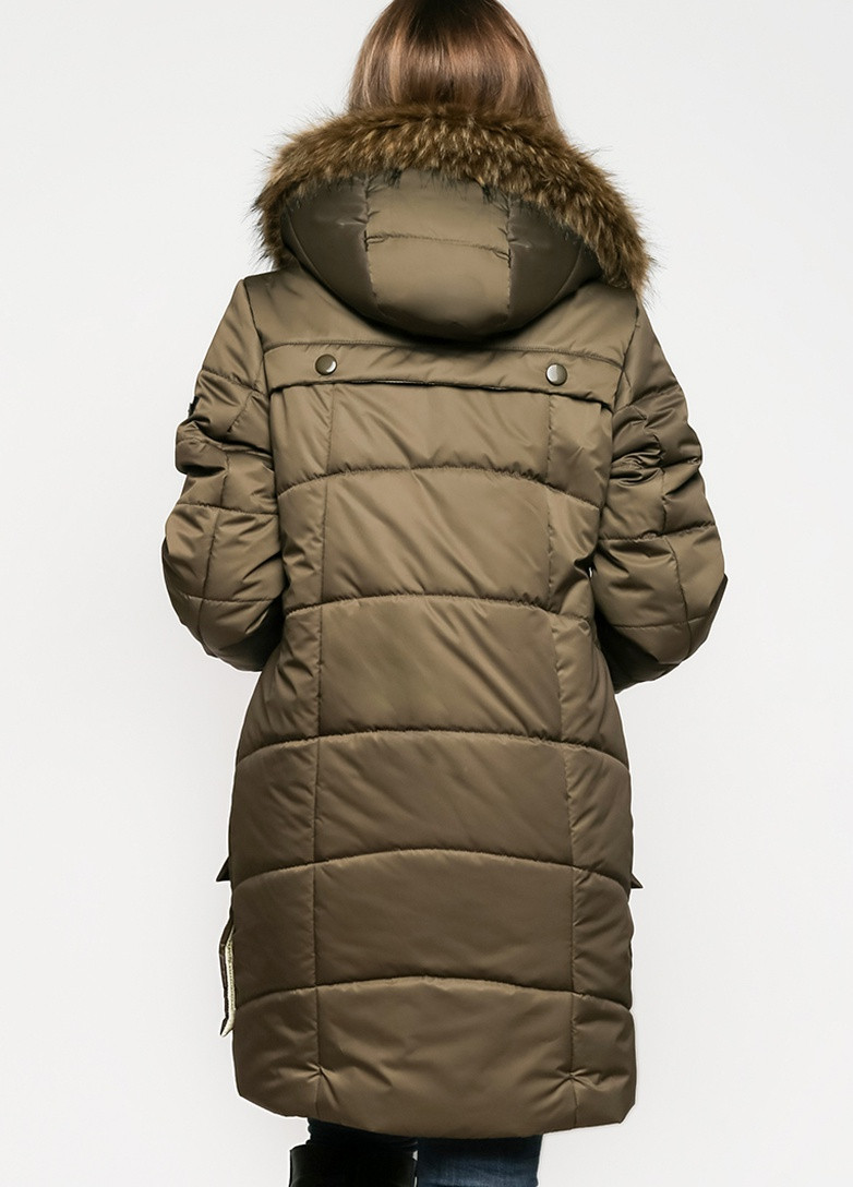 Оливковая (хаки) зимняя куртка Modniy OAZIS