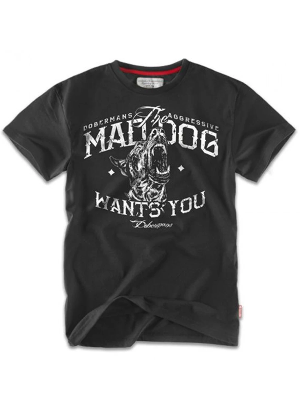 Чорна футболка dobermans mad dog ts69bk Dobermans Aggressive