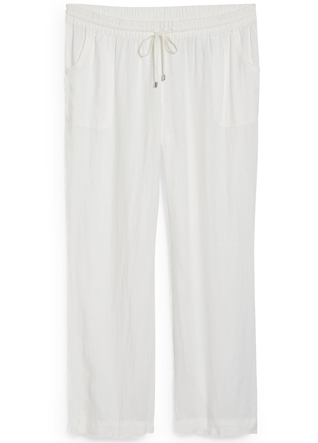 Белые кэжуал летние прямые брюки C&A