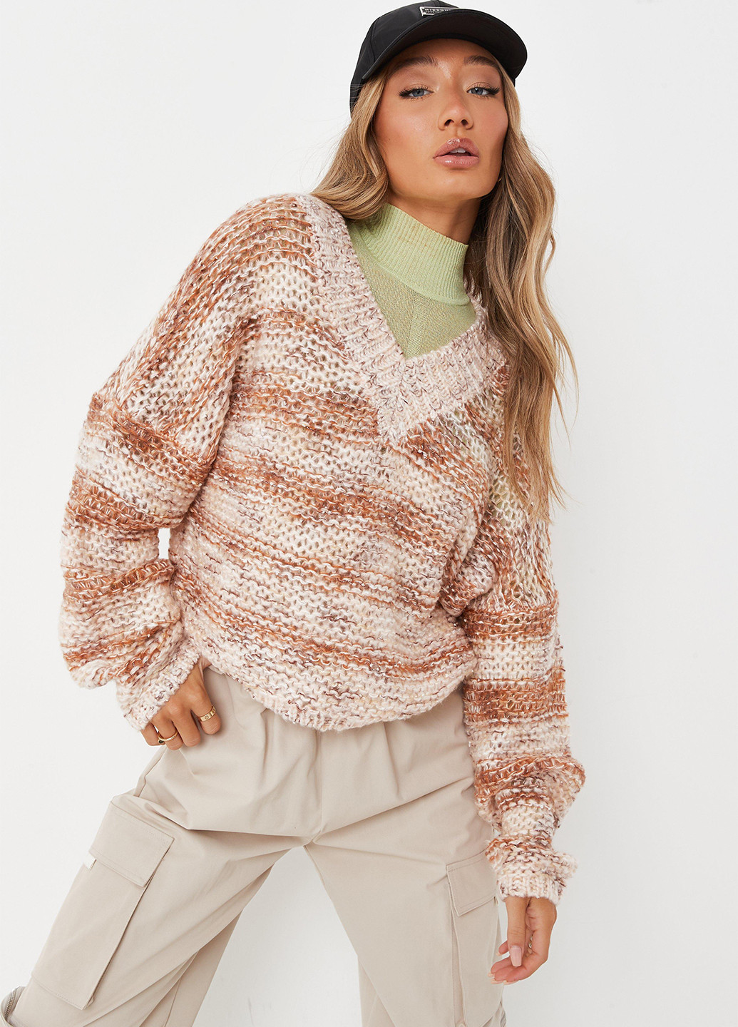Персиковый демисезонный пуловер пуловер Missguided