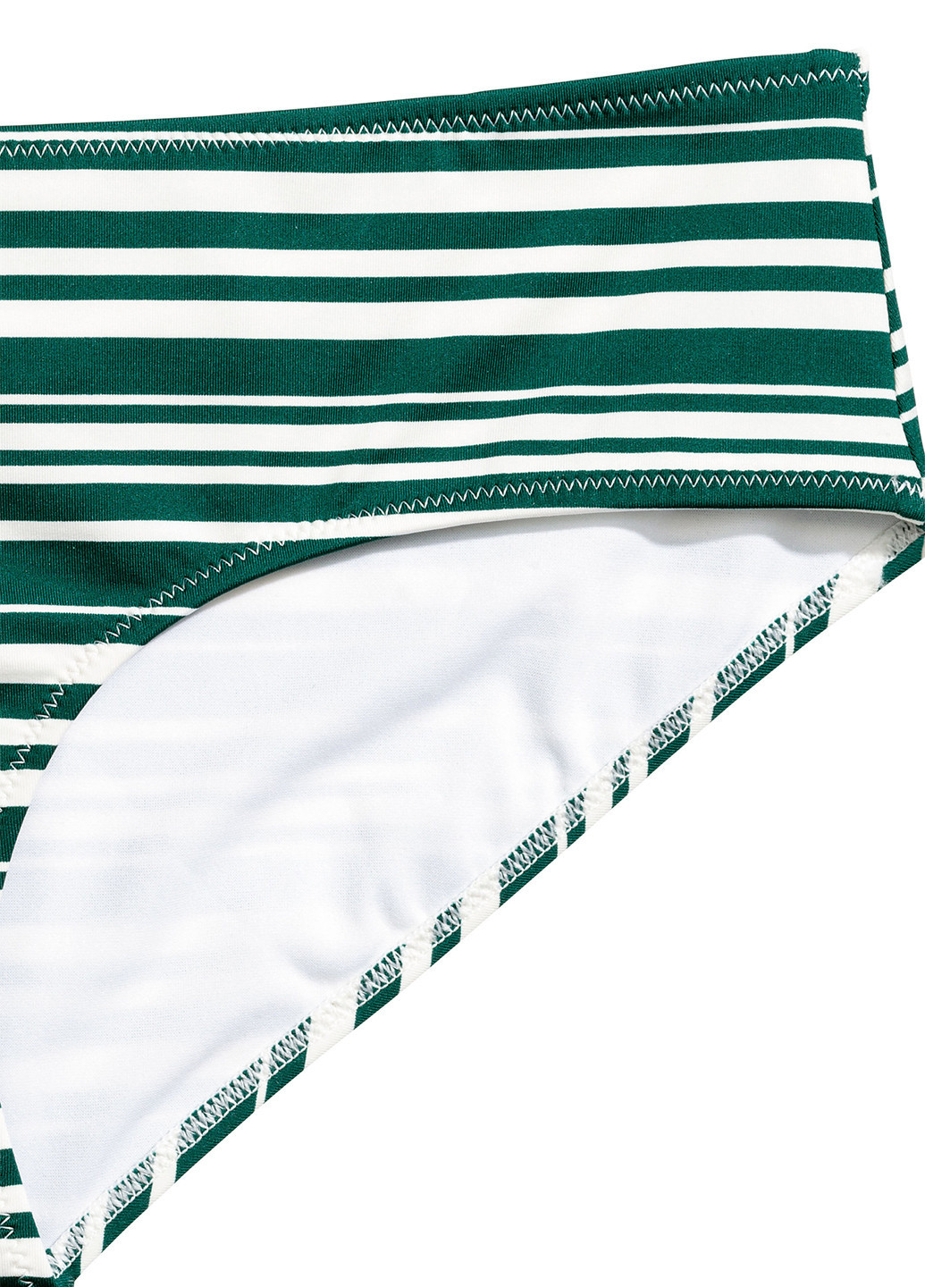 Изумрудные купальные трусики-плавки в полоску H&M