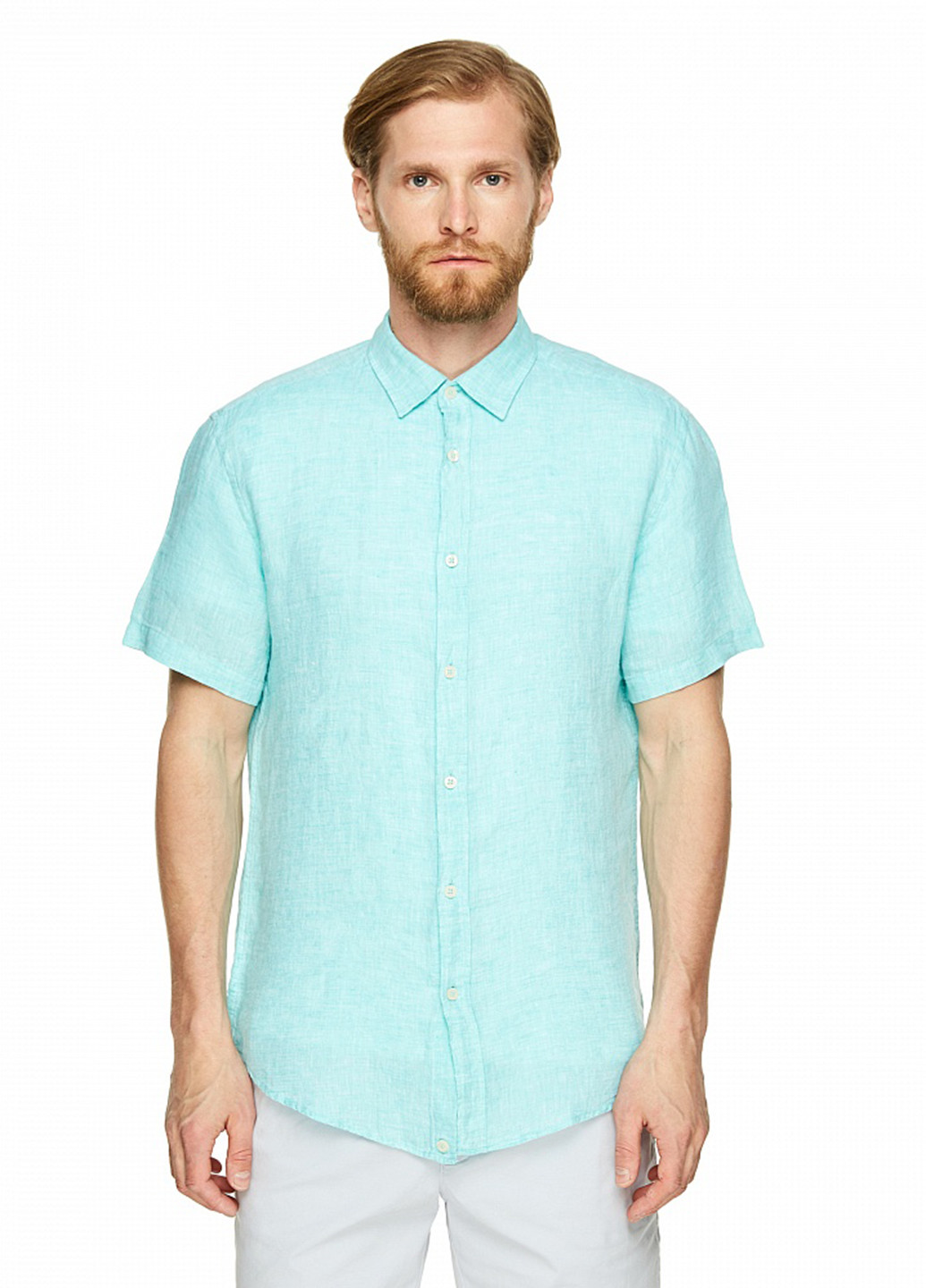 Мятная кэжуал рубашка United Colors of Benetton