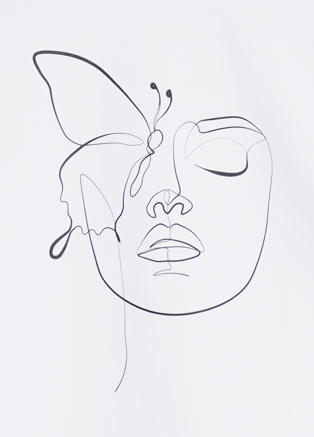Свитшот женский, рукав реглан Butterfly KASTA design - Прямий крій малюнок білий кежуал бавовна - (252864659)