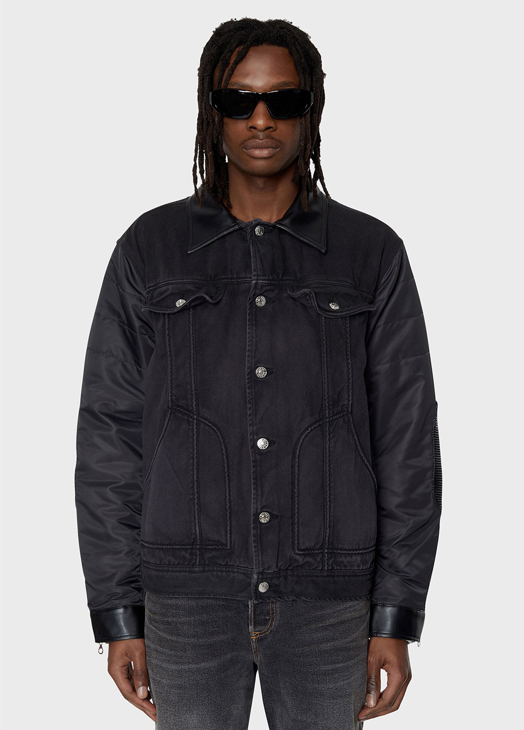 Чорна демісезонна куртка Diesel