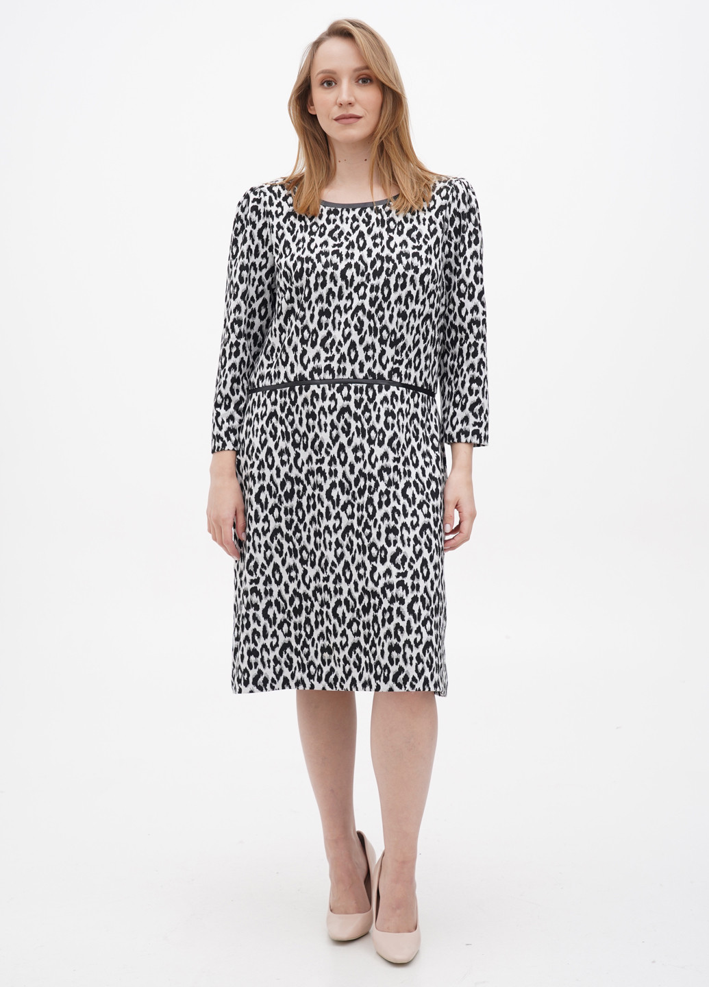 Комбинированное кэжуал платье Talbots леопардовый