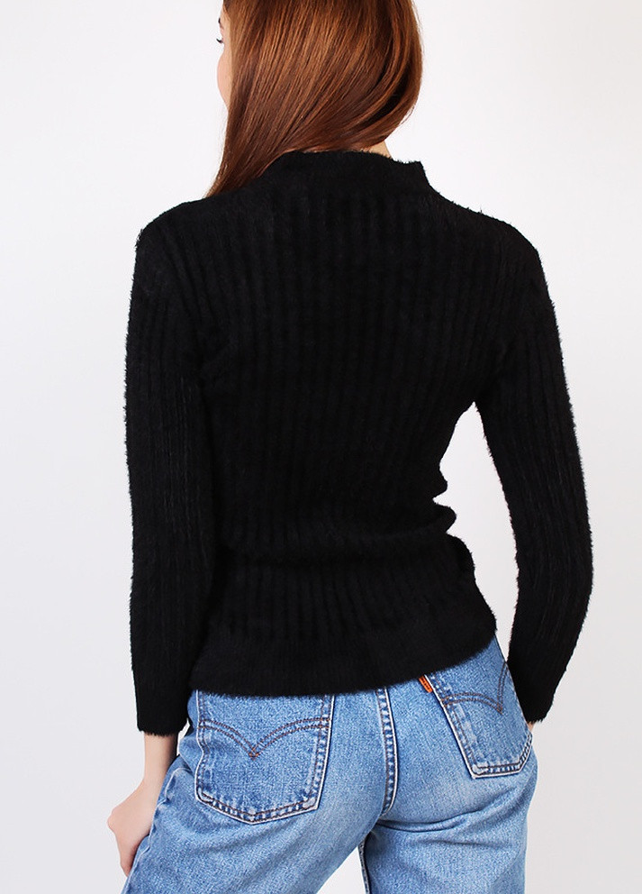 Черный демисезонный свитер женский 3143 черный AAA