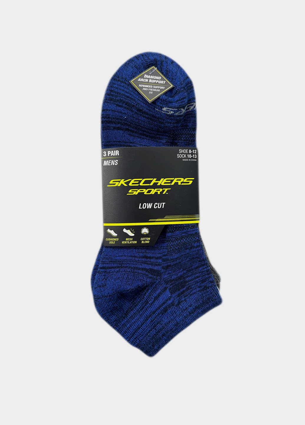 Комбинированные носки (3 пары) Skechers меланжи (325233163)