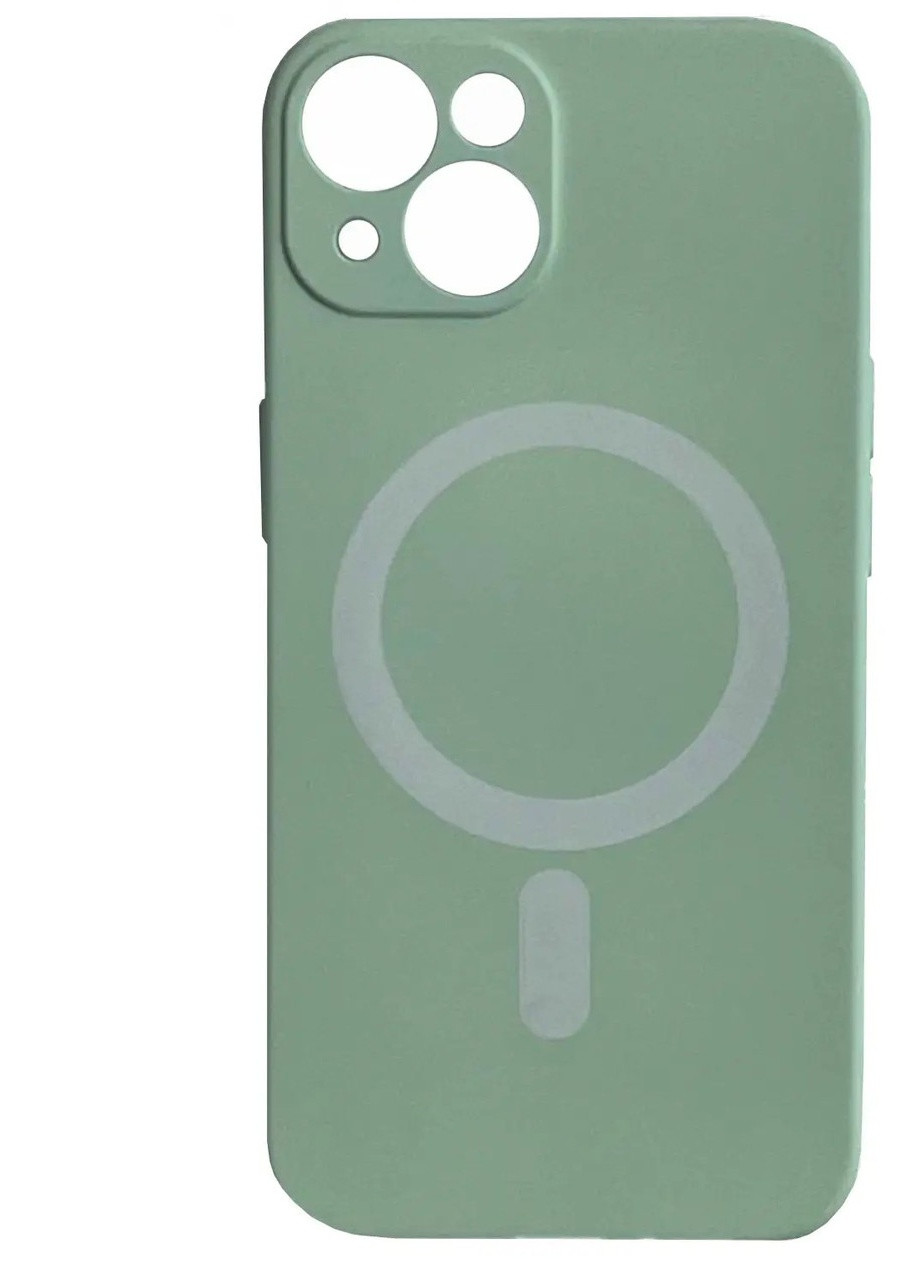 Силіконовий Чохол Silicone Case Закрита камера з MagSafe для iPhone 13 Салатовий No Brand (255457094)