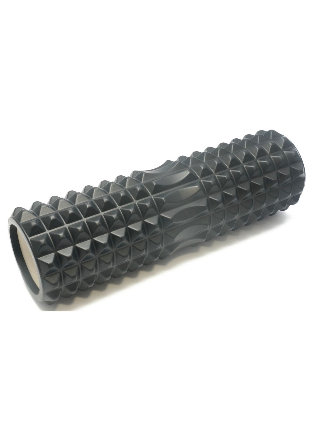 Массажный ролик Grid Roller v2.2 45 см черный (роллер, валик, цилиндр для йоги, пилатеса и массажа) EasyFit (237657519)