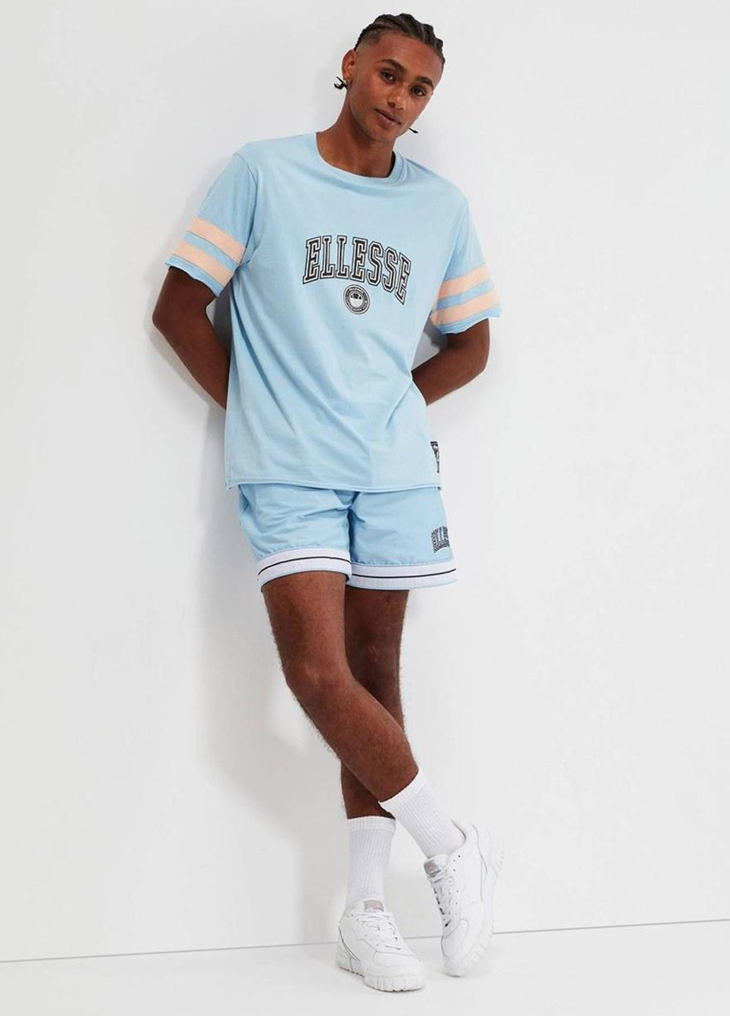 Блакитна футболка shv20027-426 Ellesse Slateno Light