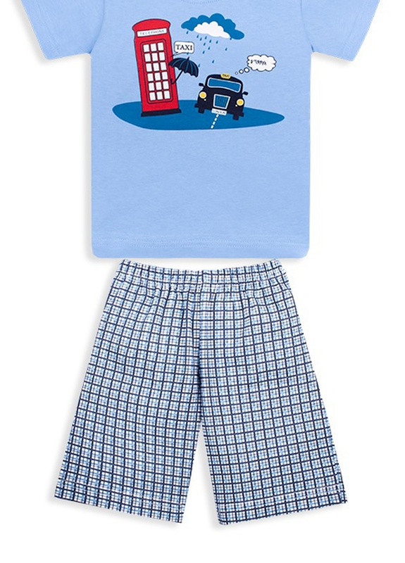 Блакитна зимня дитяча піжама для хлопчика pgm-20-2 Габби