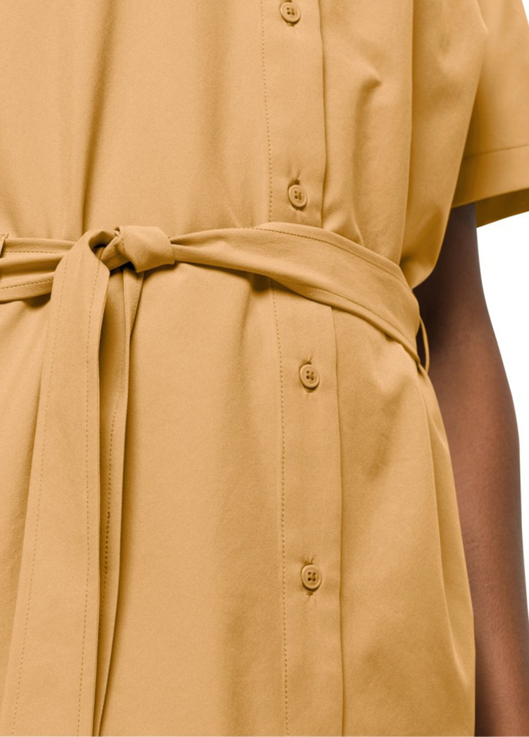 Гірчична кежуал сукня сукня-сорочка Jack Wolfskin однотонна