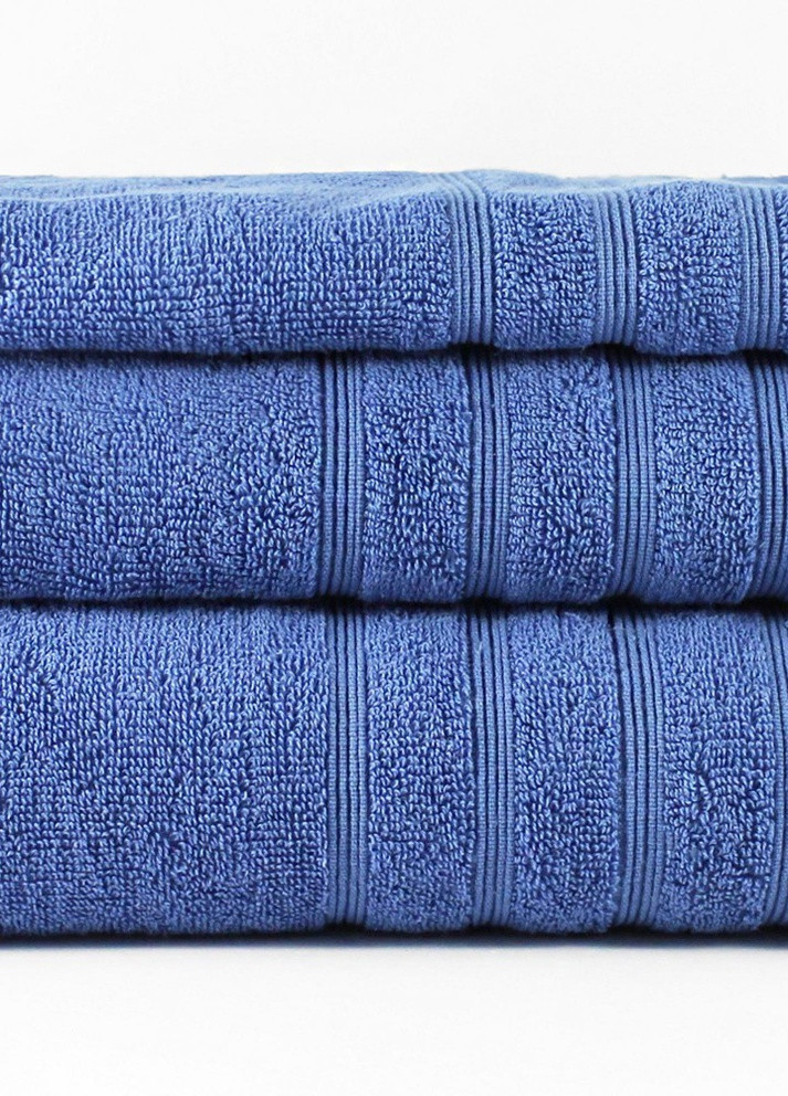 Рушник махровий New Wave, Bulgaria tex, синій, розмір 50x90 см, щільність 420 гр/м2 Bulgaria-Tex синій