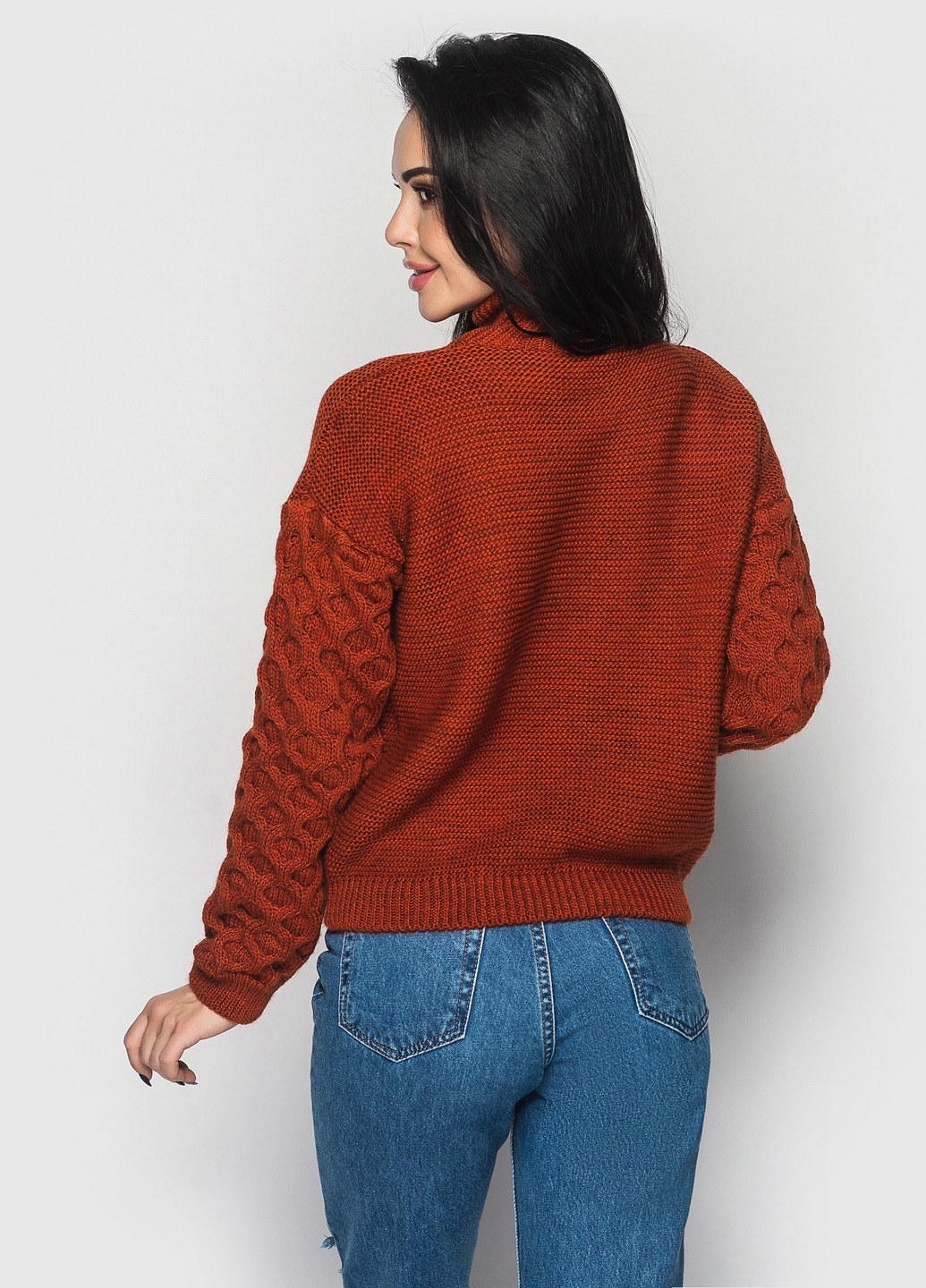 Бордовый зимний свитер Larionoff