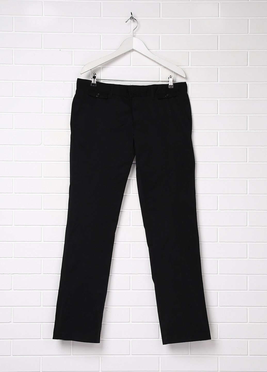 Черные кэжуал демисезонные со средней талией брюки Moscanueva