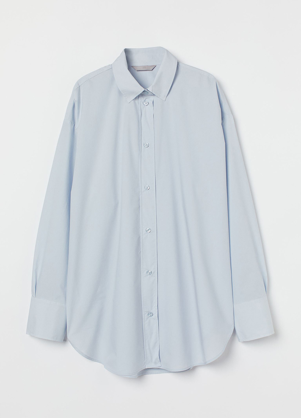 Светло-голубой классическая рубашка однотонная H&M
