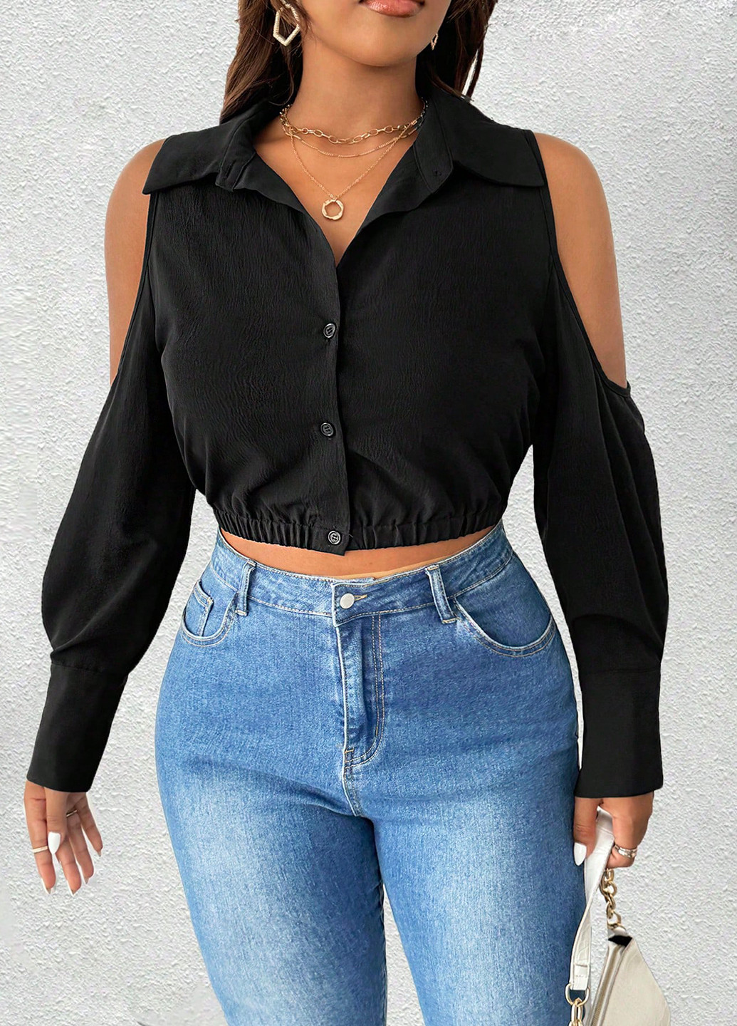 Чорна блуза SHEIN