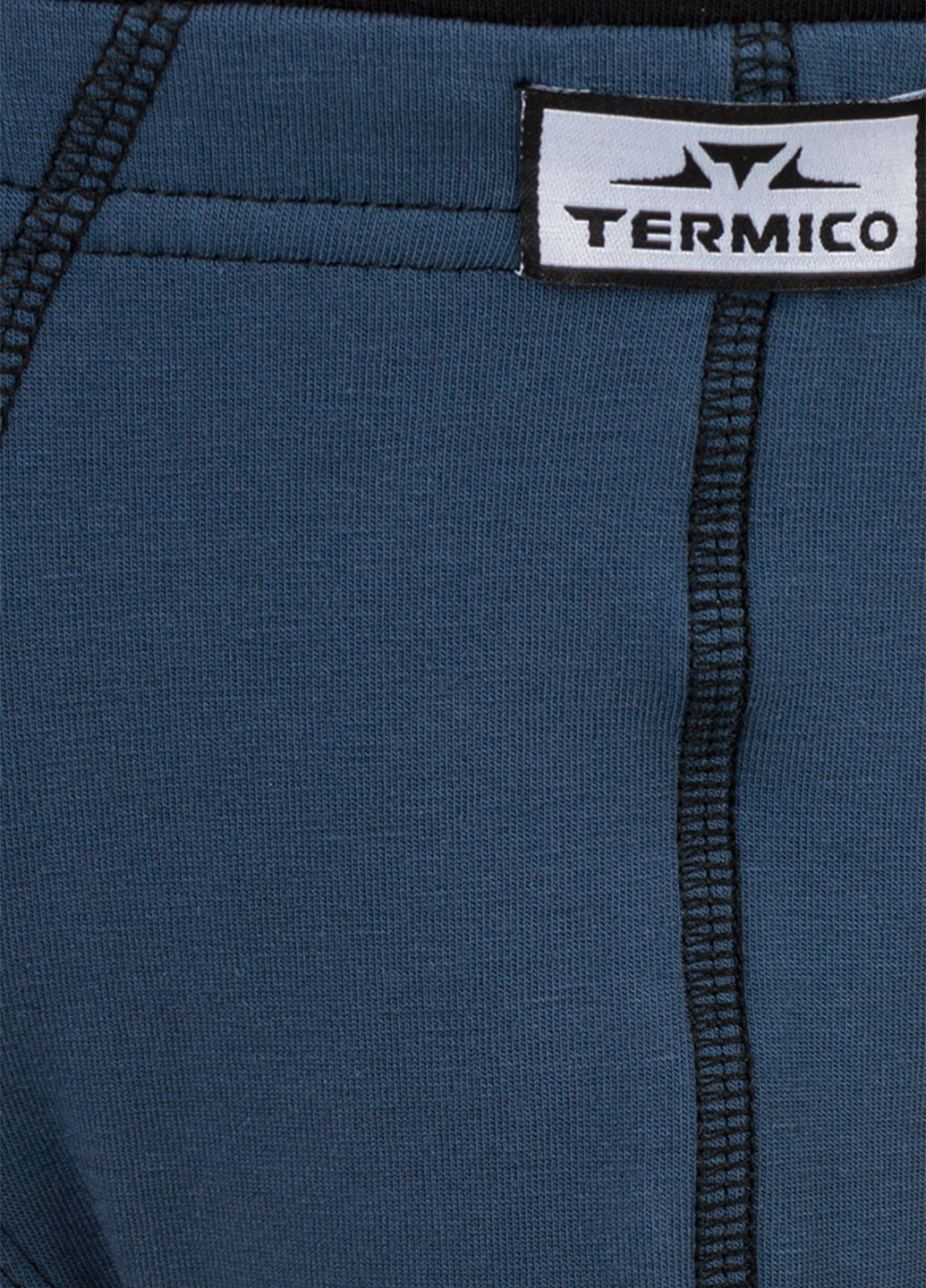 Трусы termico плавки однотонные серо-синие повседневные трикотаж
