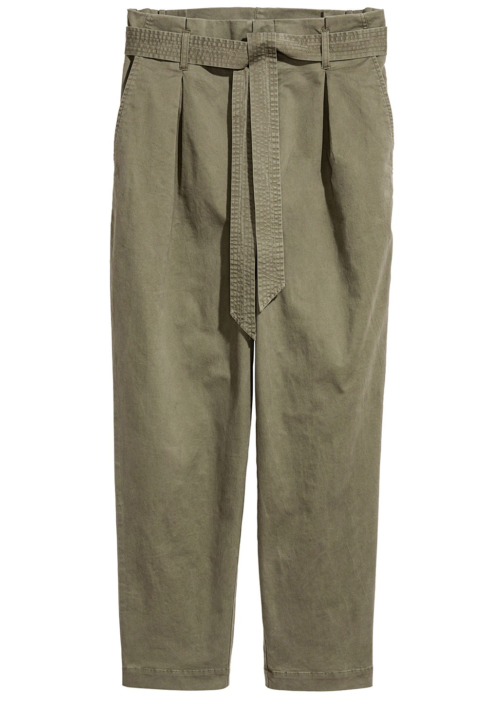 Оливково-зеленые кэжуал демисезонные брюки H&M