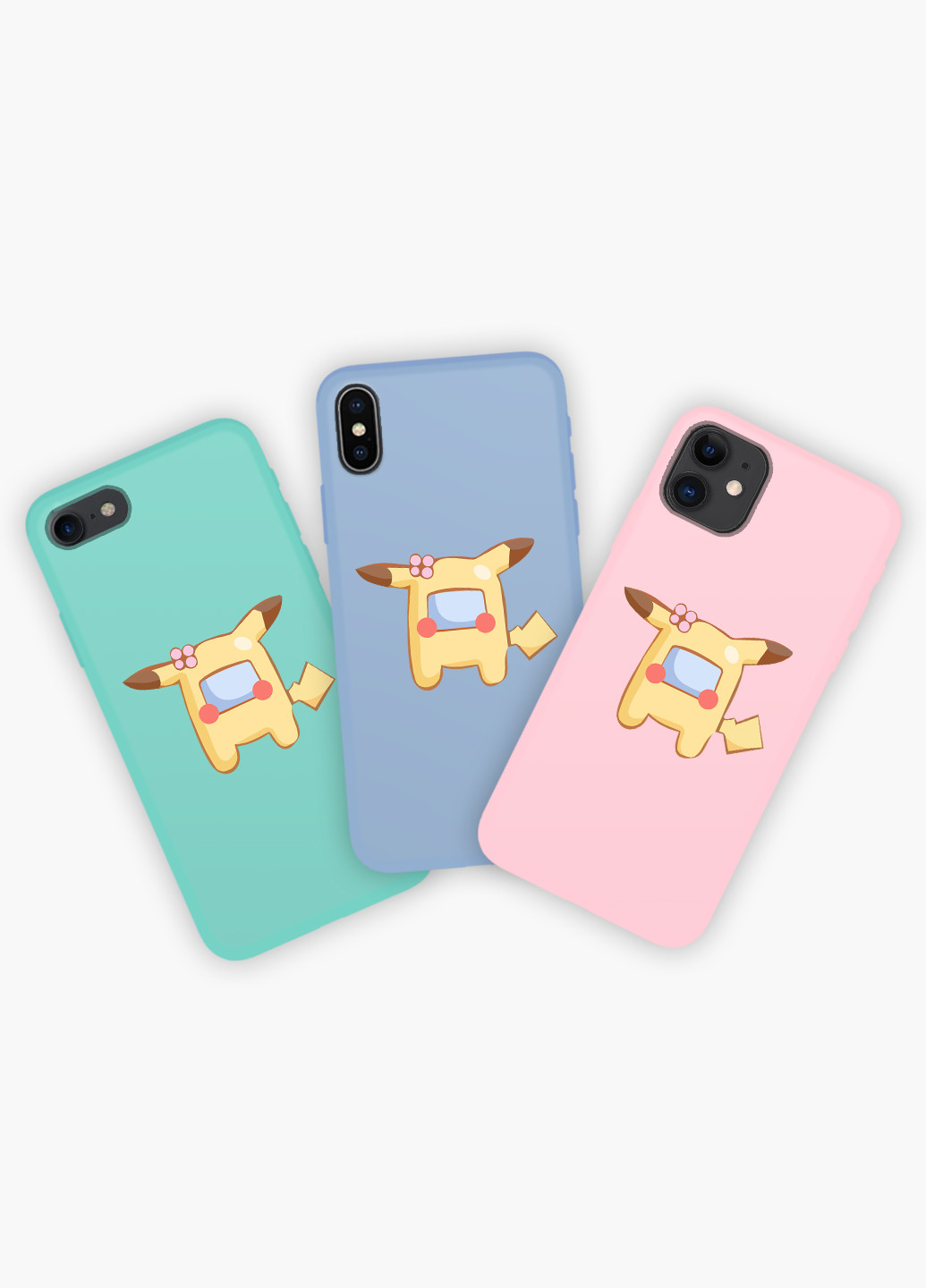 Чохол силіконовий Apple Iphone 7 Амонг Ас Покемон Пікачу (Among Us Pokemon Pikachu) (17361-2419) MobiPrint (219566038)