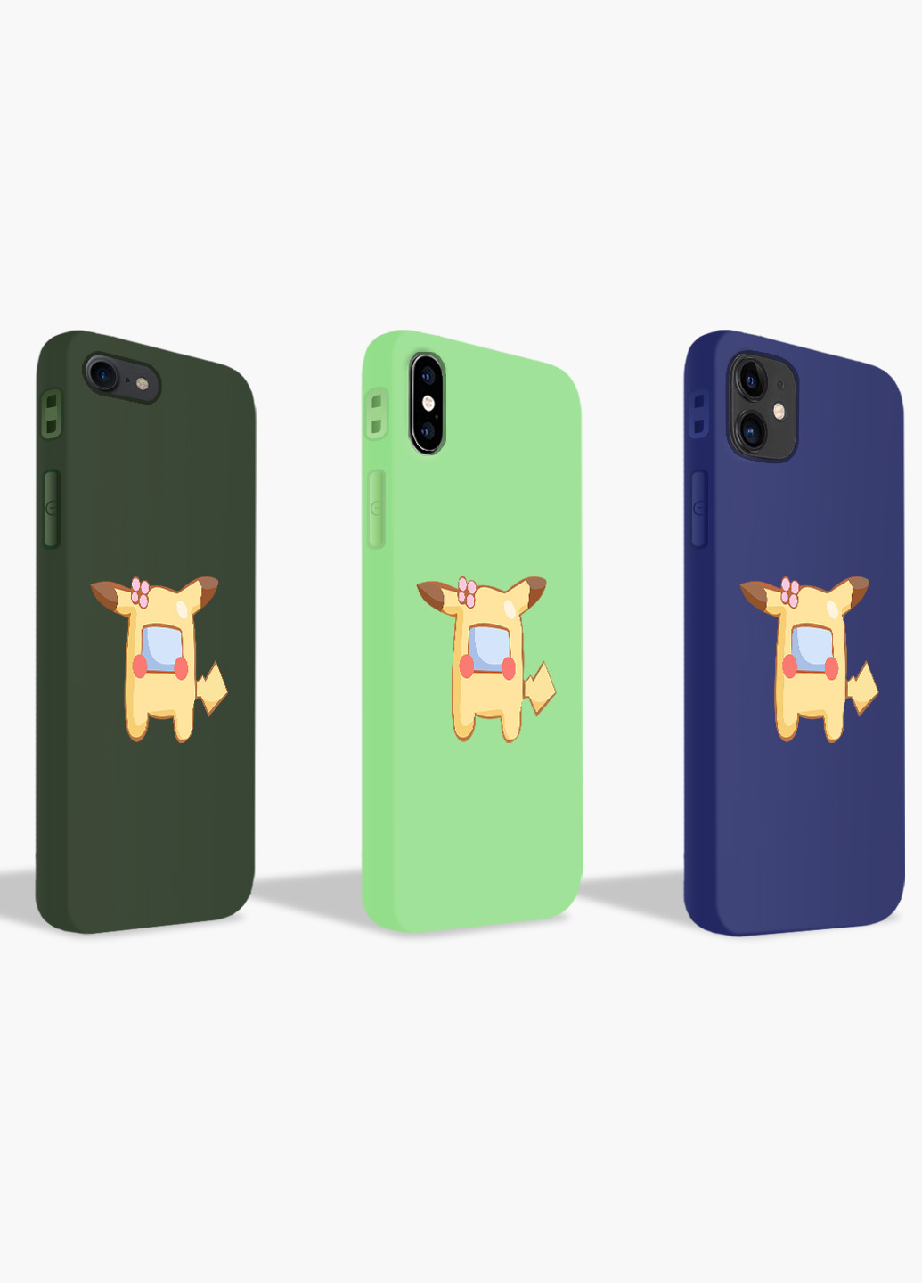 Чехол силиконовый Apple Iphone 7 Амонг Ас Покемон Пикачу (Among Us Pokemon Pikachu) (17361-2419) MobiPrint (219566038)