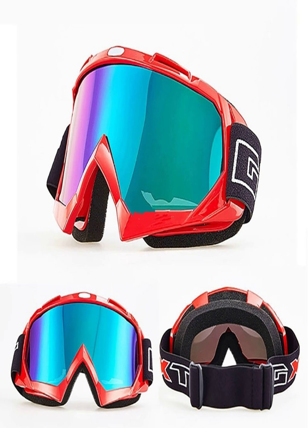 Вело мото маска горнолыжные очки лыжные (2210547) Красные Francesco Marconi (209509506)