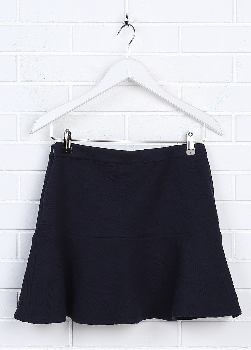 Темно-синяя кэжуал с геометрическим узором юбка S.Oliver мини