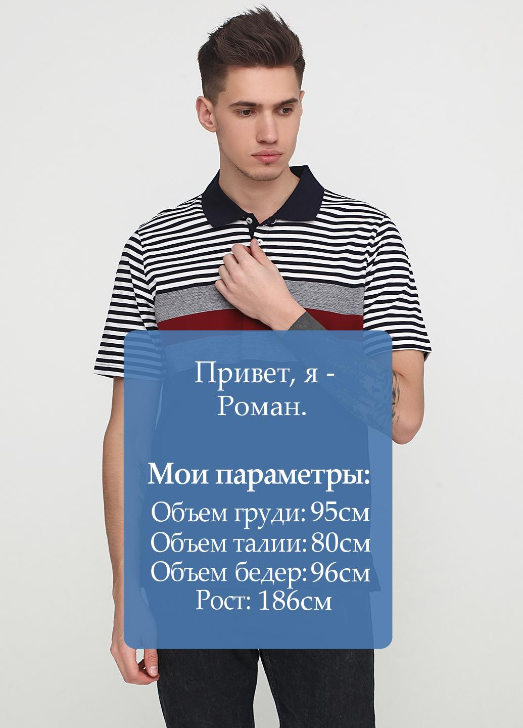 Цветная футболка-поло для мужчин Belika в полоску