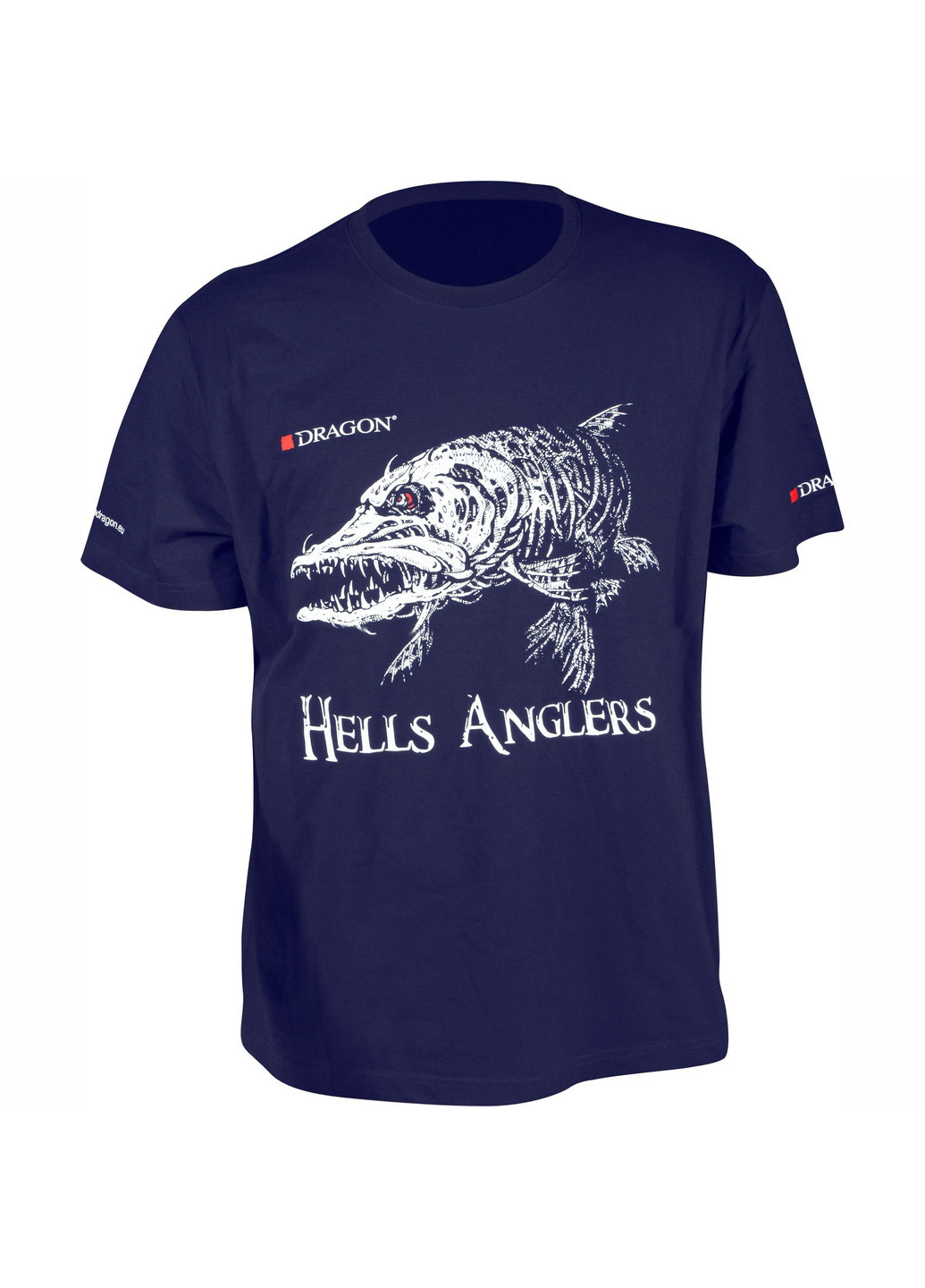 Синяя футболка "hells anglers (щука) navy Dragon