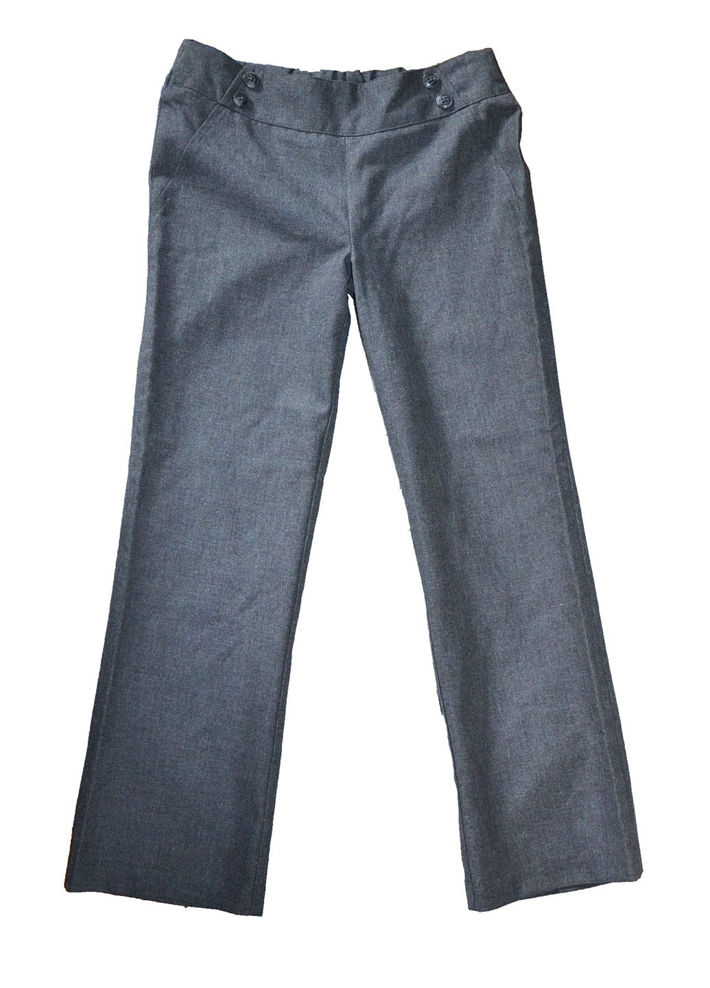 Темно-серые кэжуал демисезонные со средней талией брюки F&F