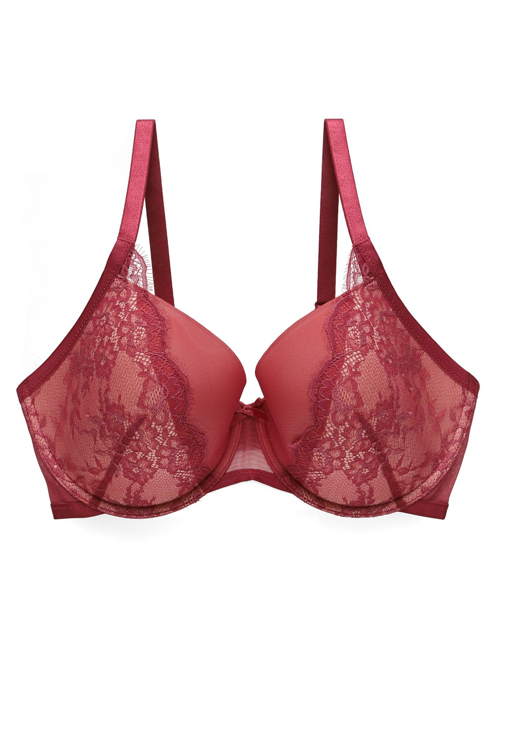 Темно-червоний балконет бюстгальтер Hunkemoller з кісточками поліамід, мереживо