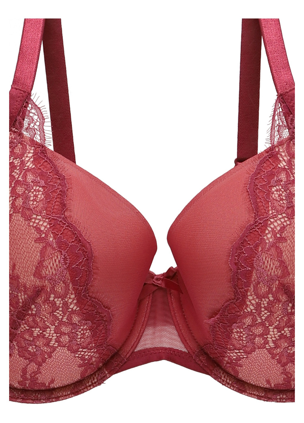 Темно-червоний балконет бюстгальтер Hunkemoller з кісточками поліамід, мереживо