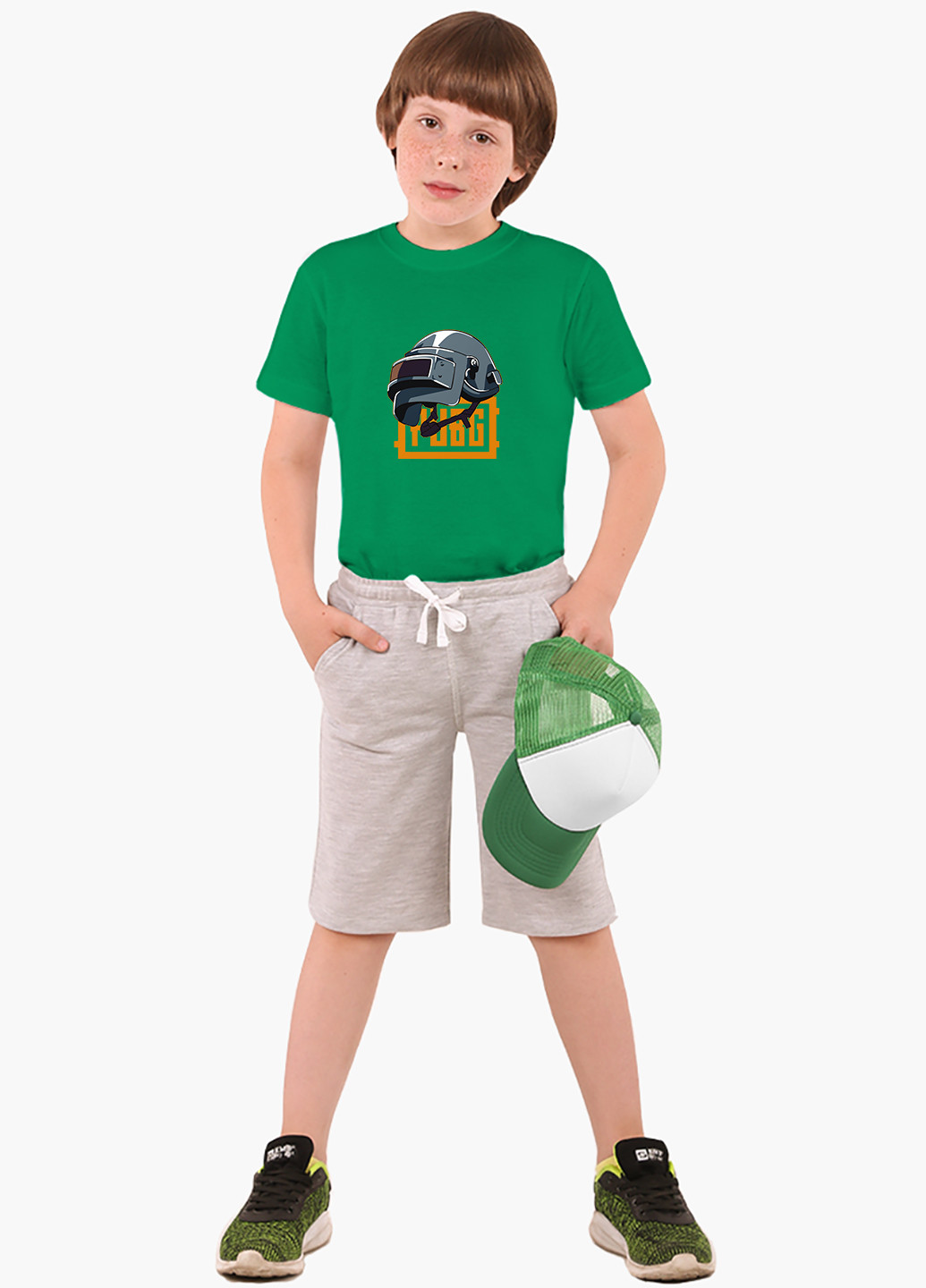Зеленая демисезонная футболка детская пубг пабг (pubg)(9224-1184) MobiPrint