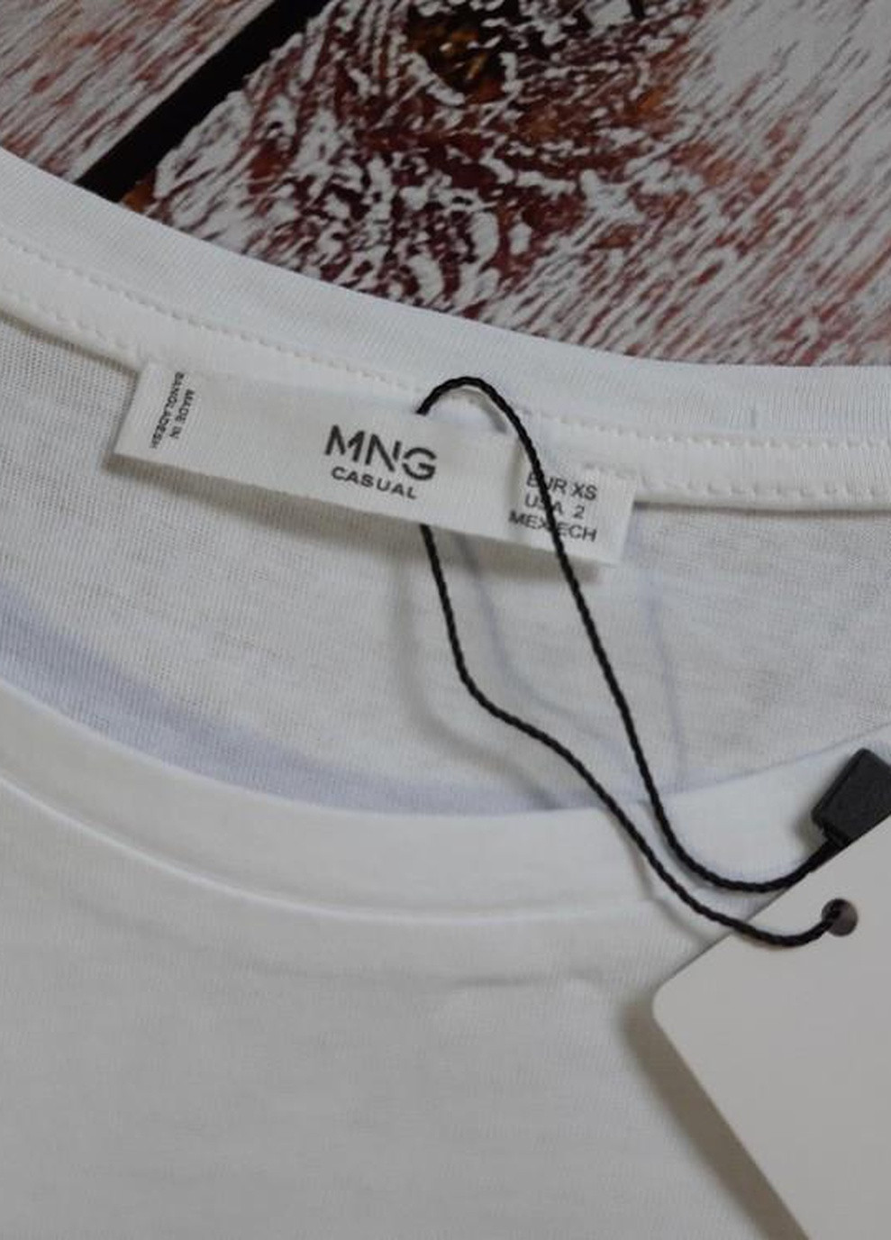 Белая футболка с завязками, Mango