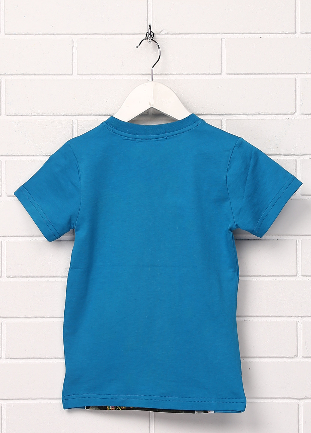 Синяя летняя футболка с коротким рукавом Shishco