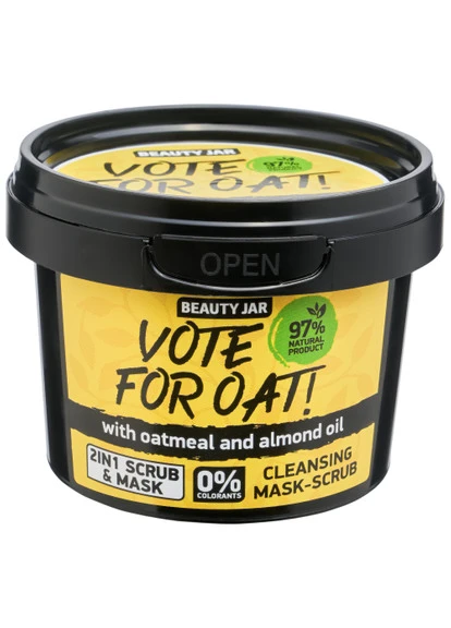 Маска-скраб для обличчя Vote For Oat Cleansing Mask-Scrub Beauty Jar (250116997)