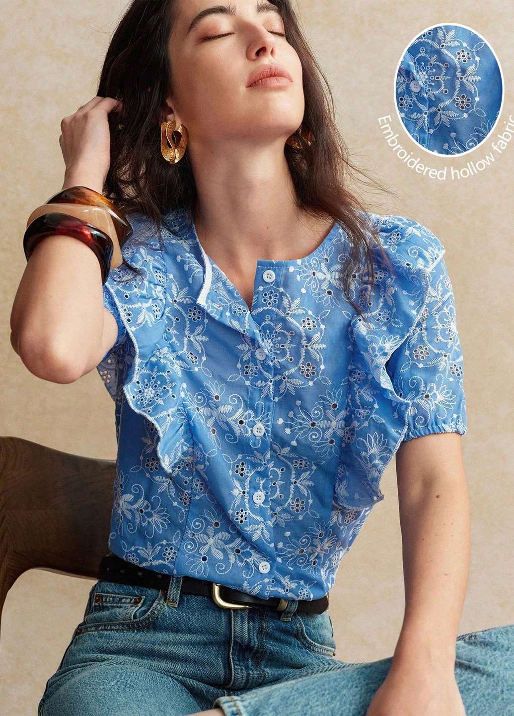Синяя блуза SHEIN
