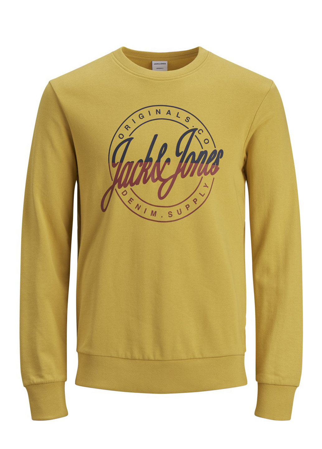 Світшот Jack & Jones - Прямий крій напис жовтий кежуал - (139478694)