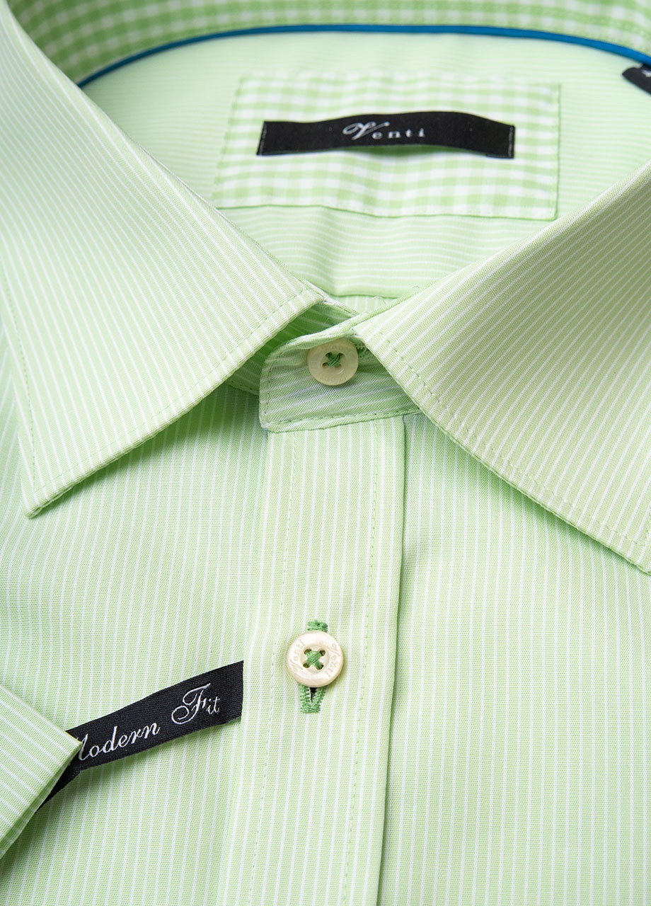 Зеленая рубашка однотонная Venti