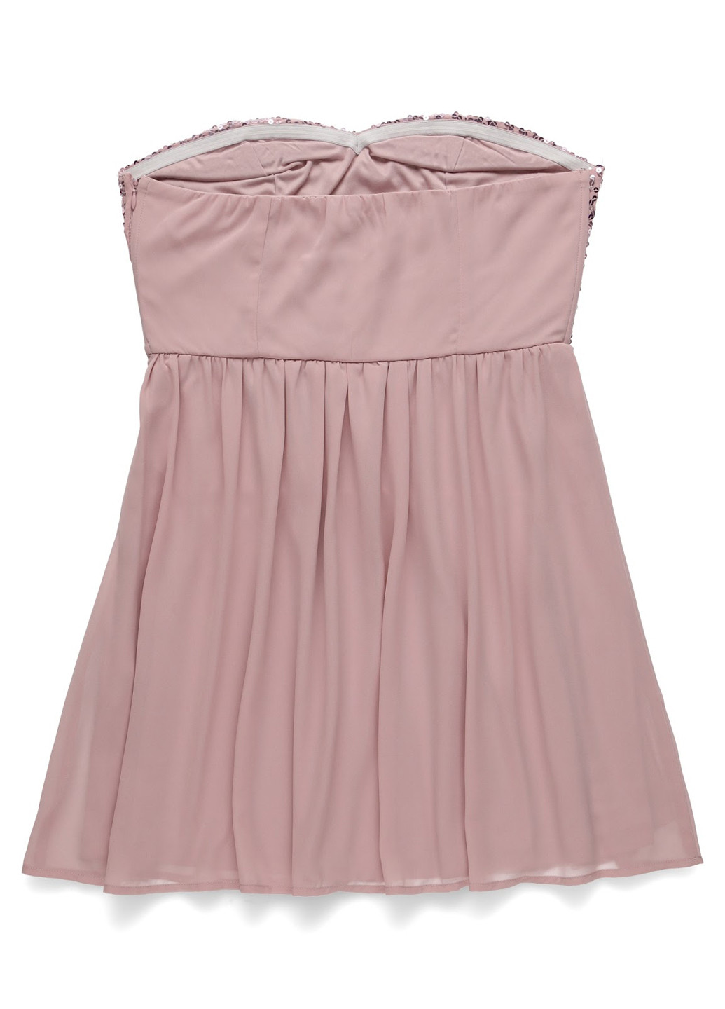 Темно-рожева коктейльна сукня кльош, в стилі армпір, з відкритими плечима Even & Odd однотонна