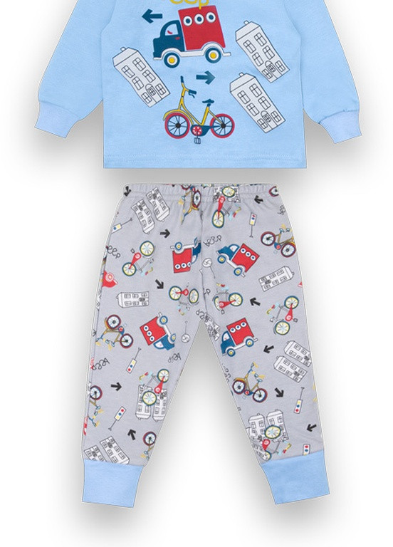 Голубая всесезон детская пижама для мальчик *гонки* Габби