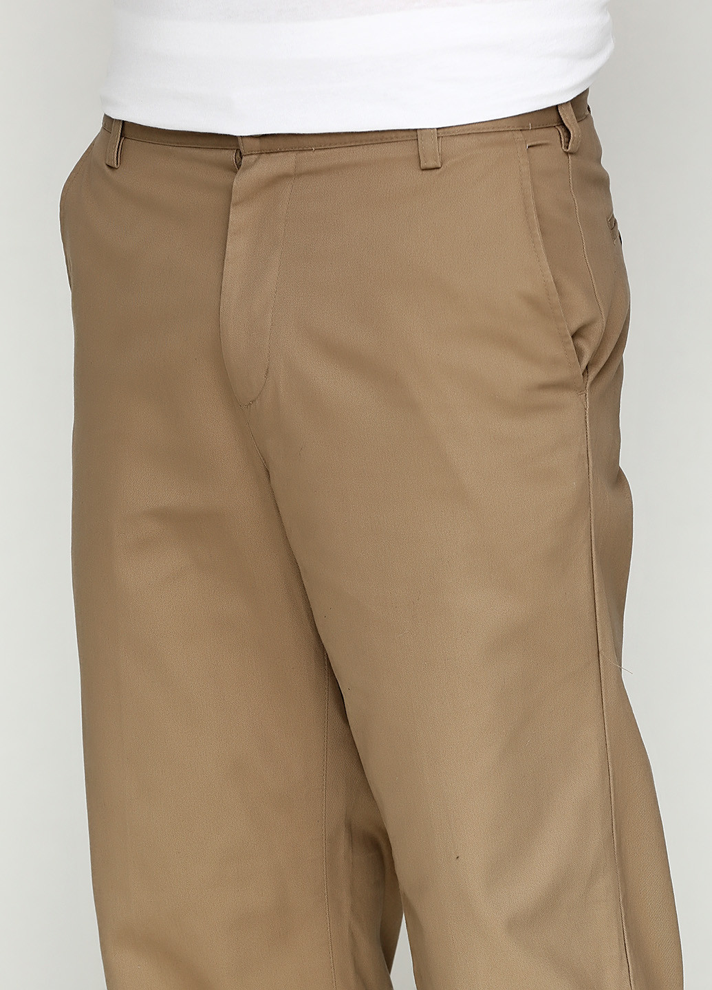 Темно-бежевые кэжуал демисезонные прямые брюки Merona