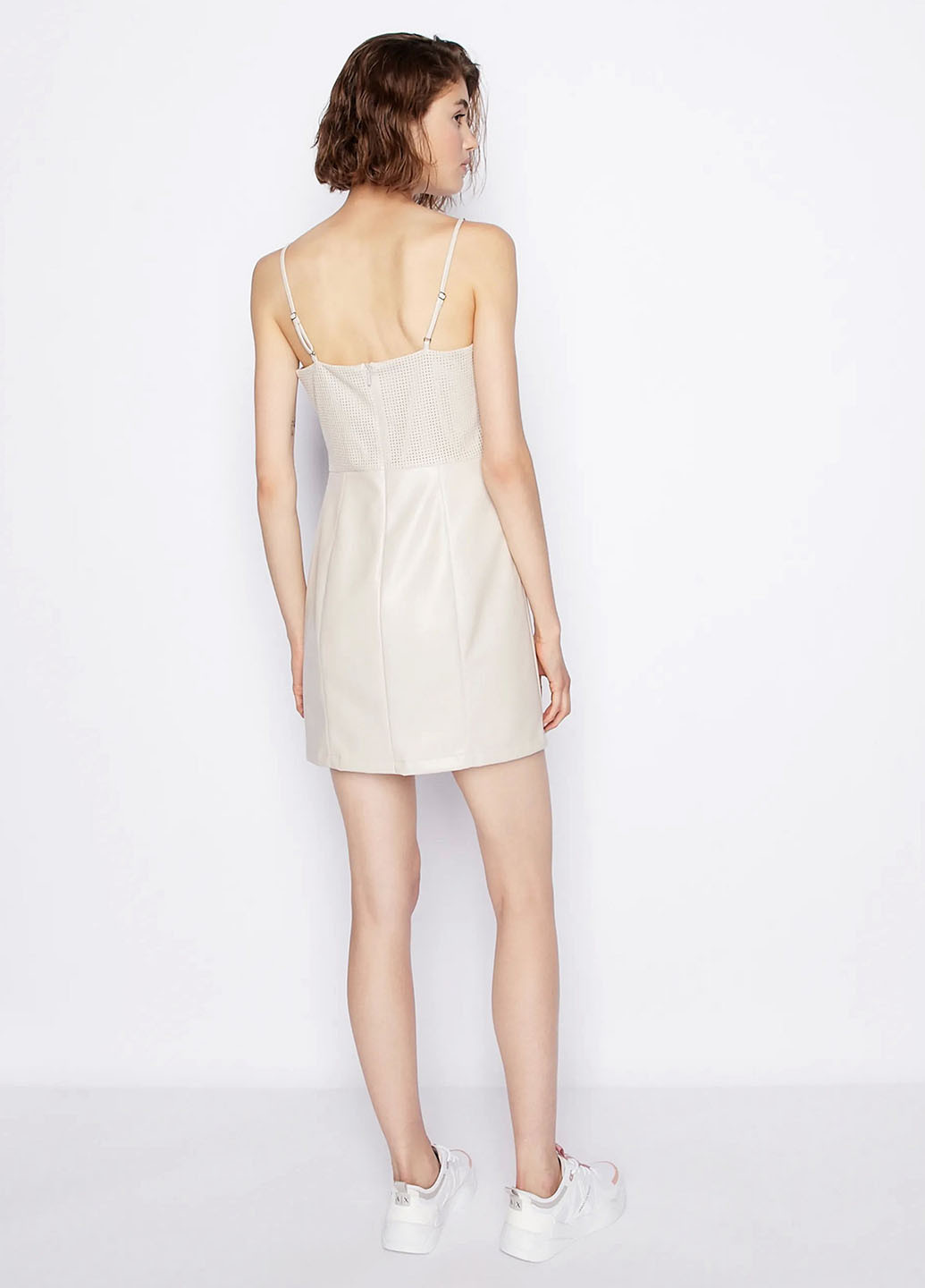 Світло-бежева кежуал сукня сукня-комбінація Armani Exchange з логотипом