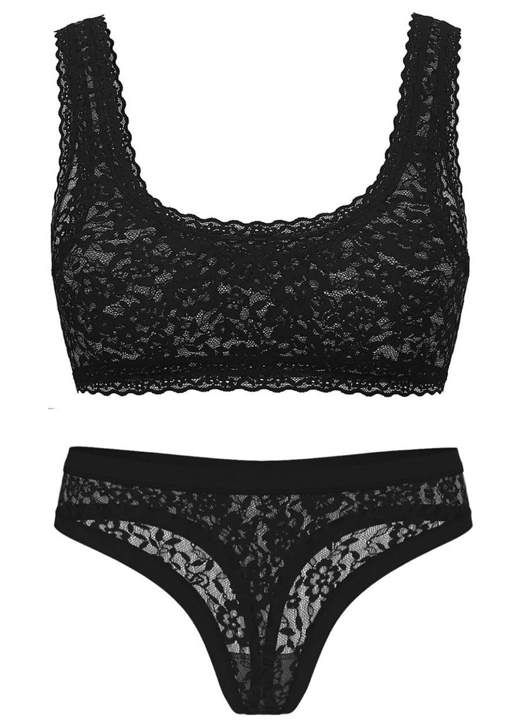 Чорний демісезонний комплект (бюстгальтер, трусики) Victoria's Secret