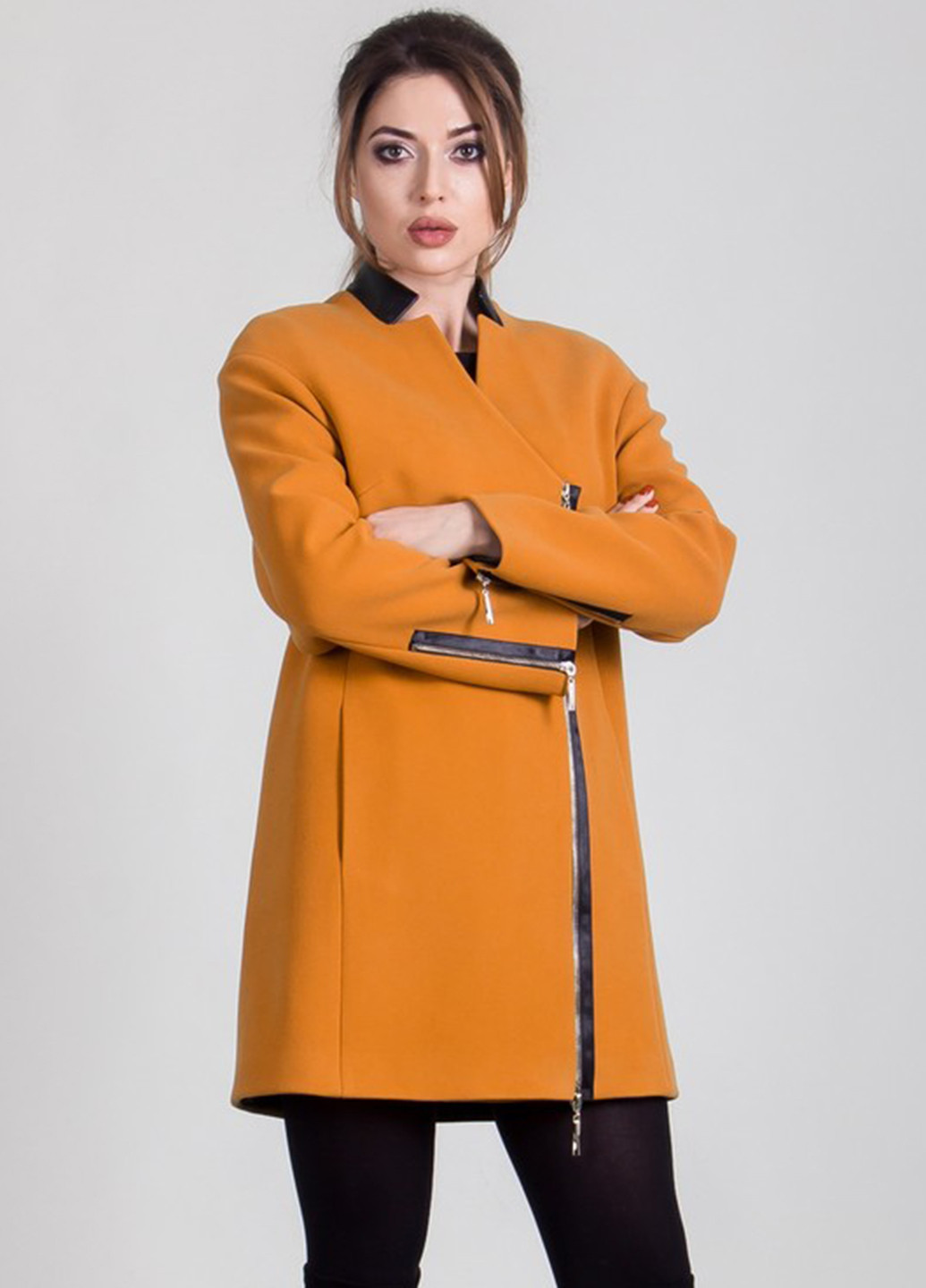Оранжевое демисезонное Пальто Sergio Cotti