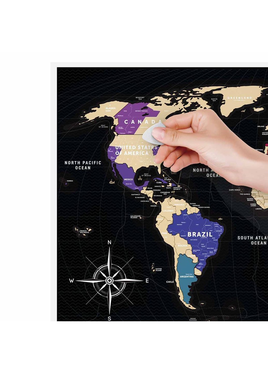 Скретч карта мира "Travel Map Black World" 1DEA.me (254288780)