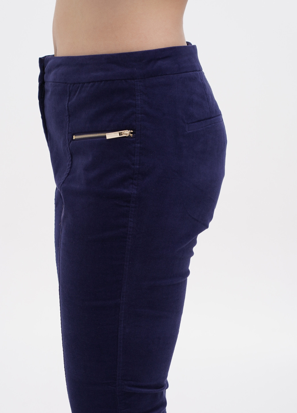 Темно-синие кэжуал демисезонные зауженные брюки Cortefiel